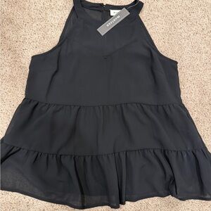 Black Tiered Top